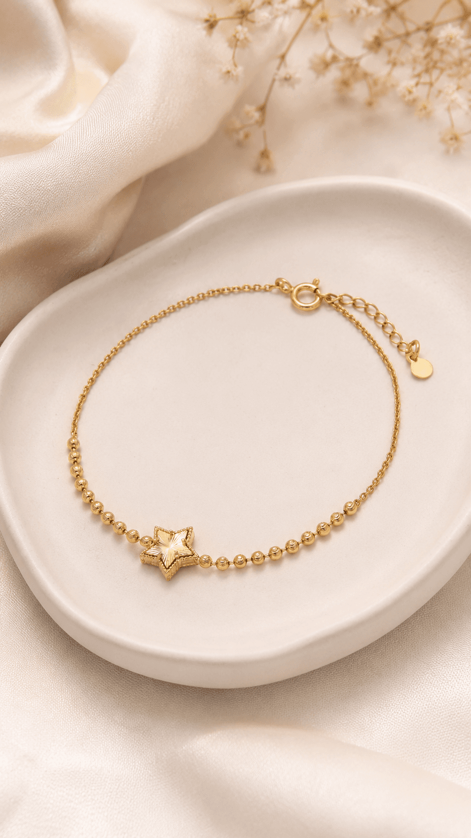 Pulsera estrella rodinada, imagen 1